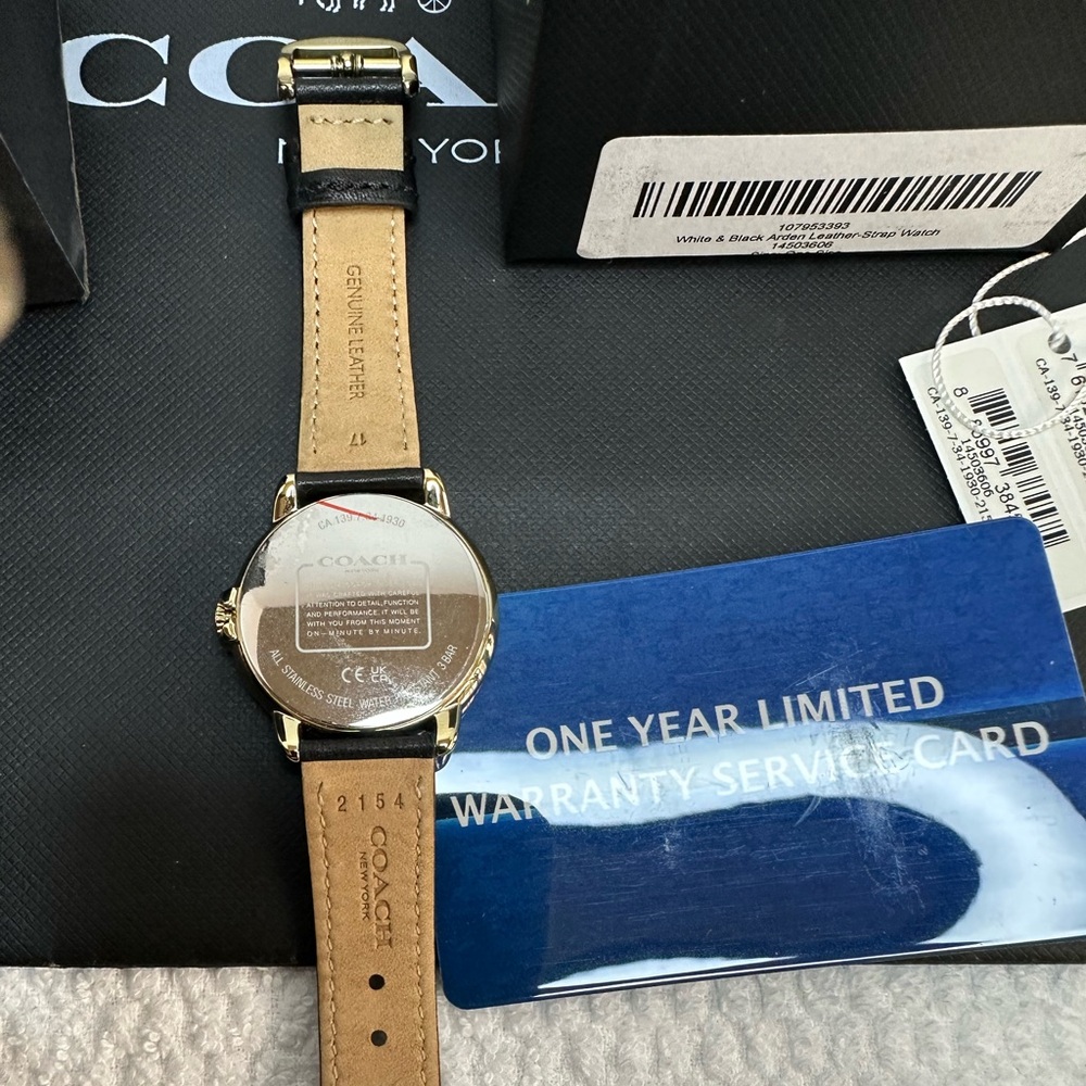 NWT Coach Timepiece with Gold Accents - Picture 4 of 8